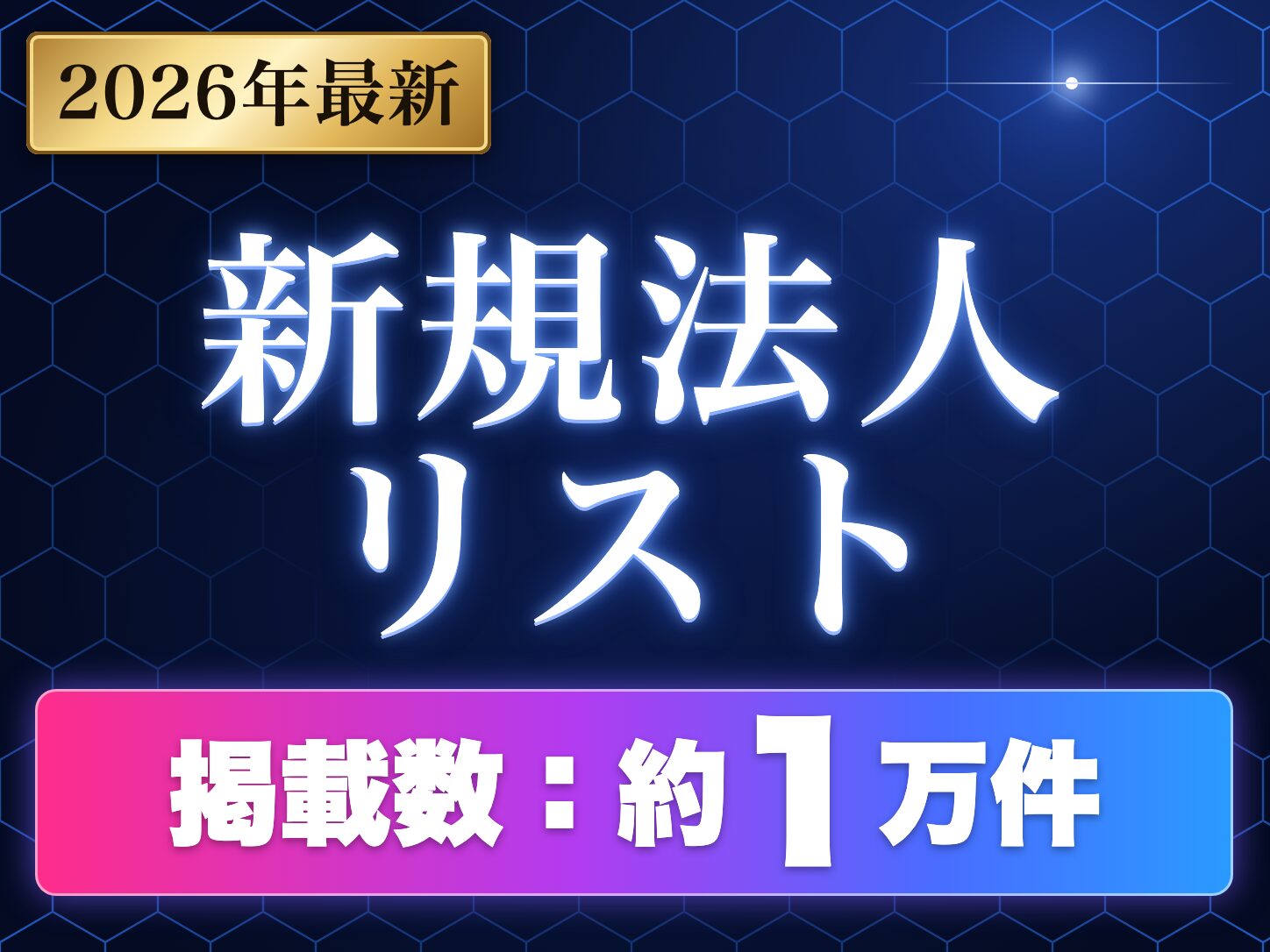 新規法人リスト 掲載数約1万件